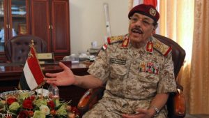 TO GO WITH AFP STORY BY ACIL TABBARA Yemeni General Ali Mohsen al-Ahmar speaks during an interview with AFP in Sanaa on February 18, 2012. Referendum-like elections will be held in Yemen on February 21 to approve Abdrabuh Mansur Hadi as a consensus president for a two-year term to replace President Ali Abdullah Saleh, who is stepping down after a year of protests under a Gulf-brokered deal. AFP PHOTO/MOHAMMED HUWAIS (Photo credit should read MOHAMMED HUWAIS/AFP/Getty Images)