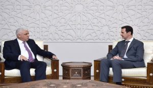 الاسد خلال استقباله الفياض